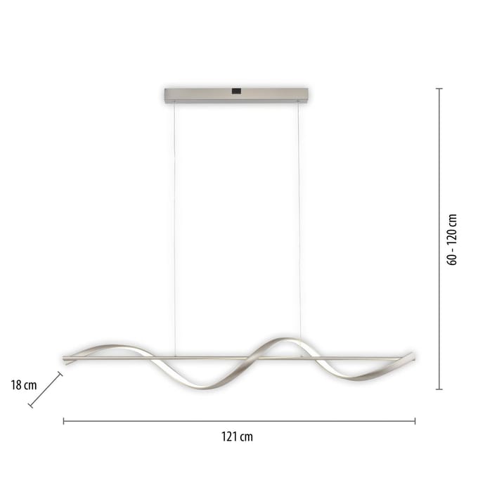 Q-Smart-Home Paul Neuhaus Q-Swing LED hanglamp, staal
