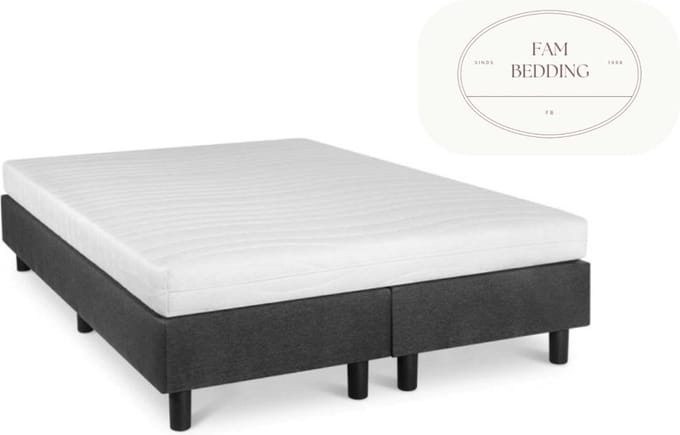 2 Persoons Boxspring Studio Luxe Pocketvering HR matras – Antraciet 120x190