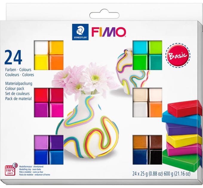 FIMO soft - ovenhardende boetseerklei - colour pack - 24 basic colours