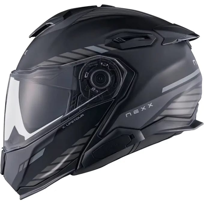 Nexx X.Lifetour Globe Zwart Mat Grijs Systeemhelm - Helm