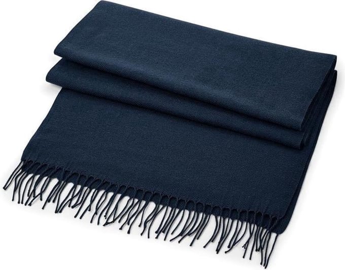 Scoby - Sjaal - Geweven - Oversized - One Size - Navy Blauw