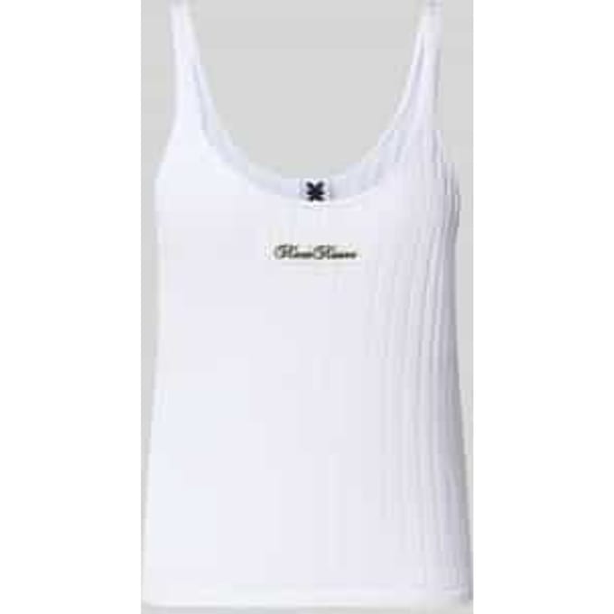 Gebreide top met labelpatch