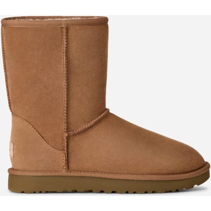 UGG® Classic Short II for Women in Brown, Size 10, Shearling/Polyester/Leather
