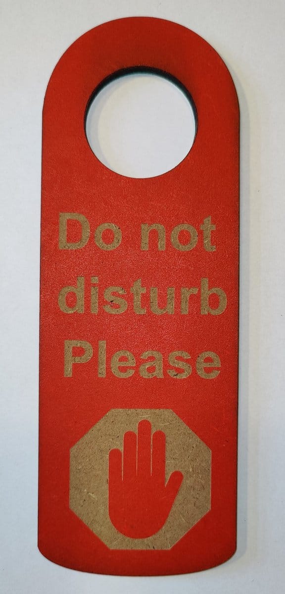 Djemzy - deur bordje - Deurhanger - enter please - do not disturb please - rood,groen - dubbelzijdig - laser gegrafeerd hout - 6 mm mdf