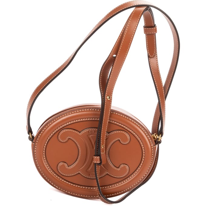 Triomphe Oval Crossbody Mini  schoudertas