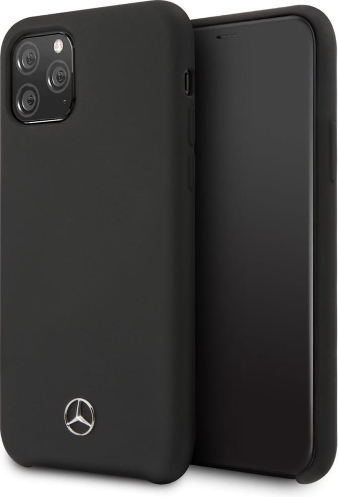 Mercedes-Benz Liquid Silicone Back Cover - Geschikt voor Apple iPhone 11 Pro (5.8") - Zwart
