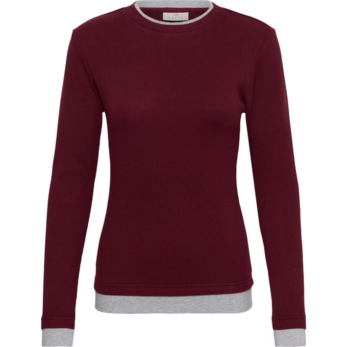 Dames-T-shirt met lange mouwen KAFFE Yellina