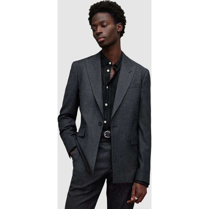 AllSaints Androm Blazer Charcoal Grey Taglia: 38 | Blazers Outlet | Uomo | Nero