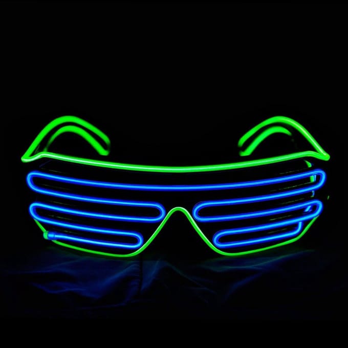 LED Lichtgevende Feestbril met EL Draad voor Rave en Halloween