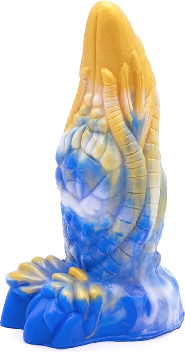 Kiotos Monstar - Dildo Beast 36 - 20 x 7 cm - Goud/Blauw