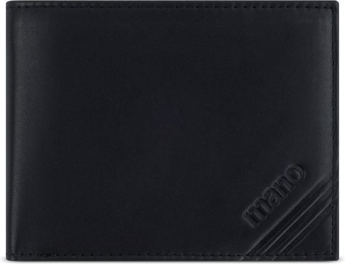mano Don Antonio Portemonnee Leer 11 cm - Jongens - Horizontaal - schwarz