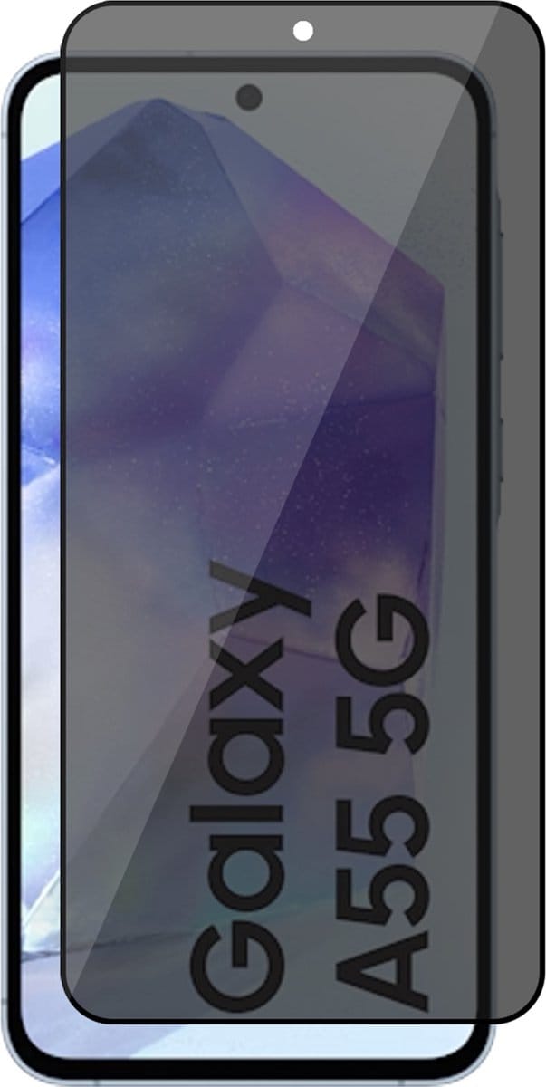 Privacy Screenprotector geschikt voor Samsung Galaxy A55 - Volledig Dekkend Glas Screen Protector