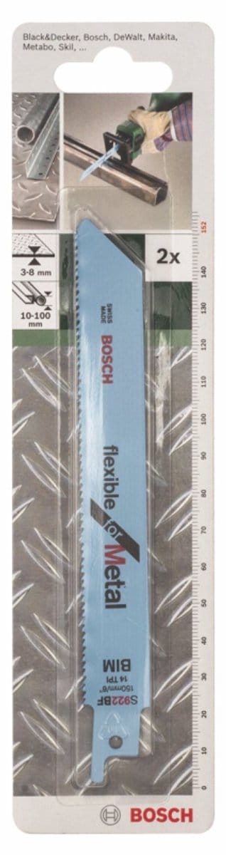 Bosch - Reciprozaagblad bimetaal, S 922 BF Flexible for Metal