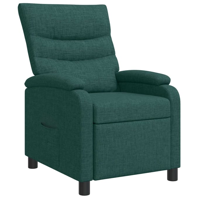vidaXL - Recliner - Donkergroen - Stof