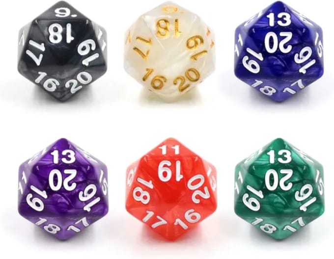 D20 Dobbelstenen Set - 20-zijdige Polyhedral Dobbelstenen voor RPG en Tafelspellen