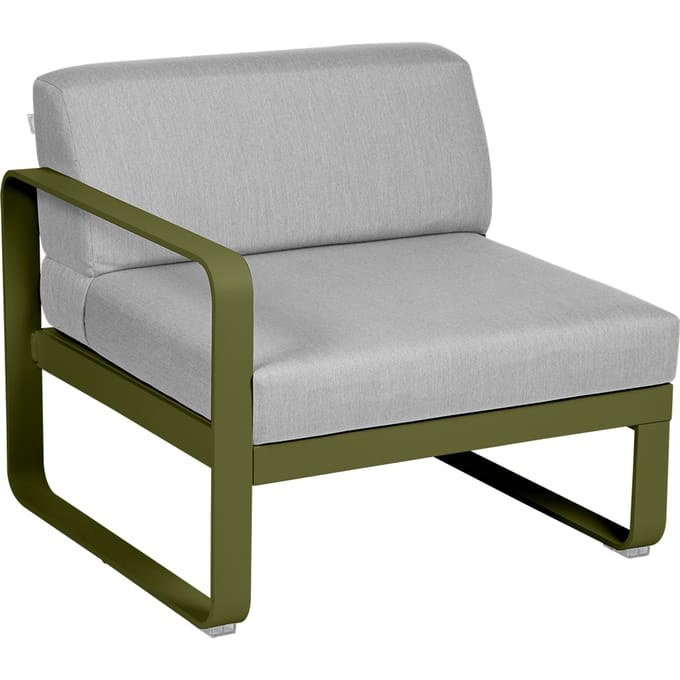Fermob BELLEVIE Fauteuil Module links - D3 Pesto - 79 Flanelgrijs