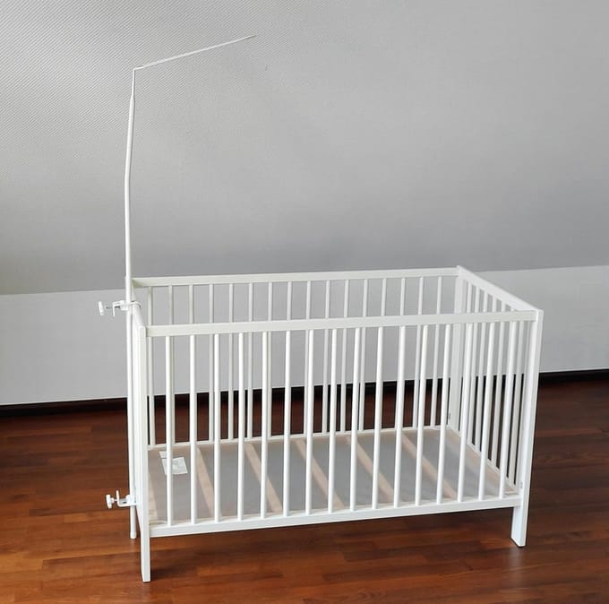 SNJY® Piekstok - Piekstok Klamboe - Sluierstang - 150 cm Hoog - Wit