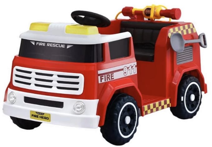 Brandweer kinderauto 12V Rood