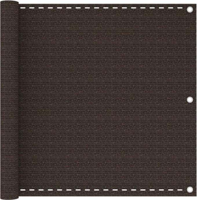 vidaXL - Balkonscherm - 90x500 - cm - HDPE - bruin