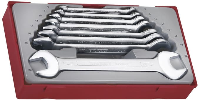 TengTools steeksleutelset 6-22mm (8 delig) in tray TT6208