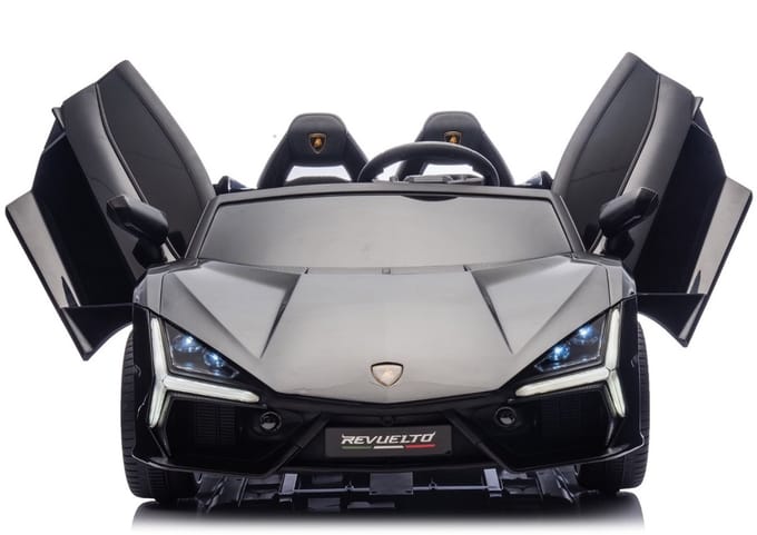 Lamborghini Revuelto - 2 Persoons - Elektrische Kinderauto - 24V - met Afstandsbediening - Zwart