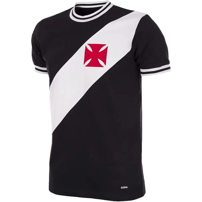 COPA - Vasco da Gama 1970 Retro Voetbalshirt - Heren - Zwart - M