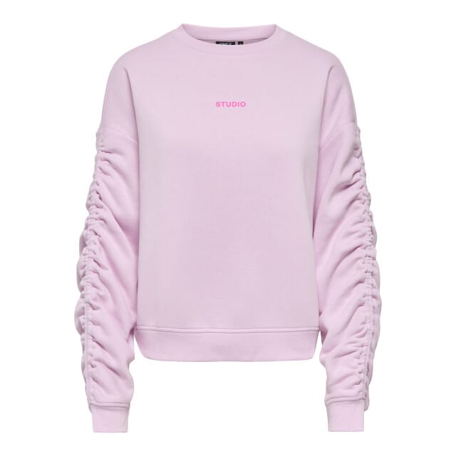 Only Trui Onlsweat L/s Ruched Crew Swt 15382073 Winsome Orichd/pink Studi Dames Maat - M