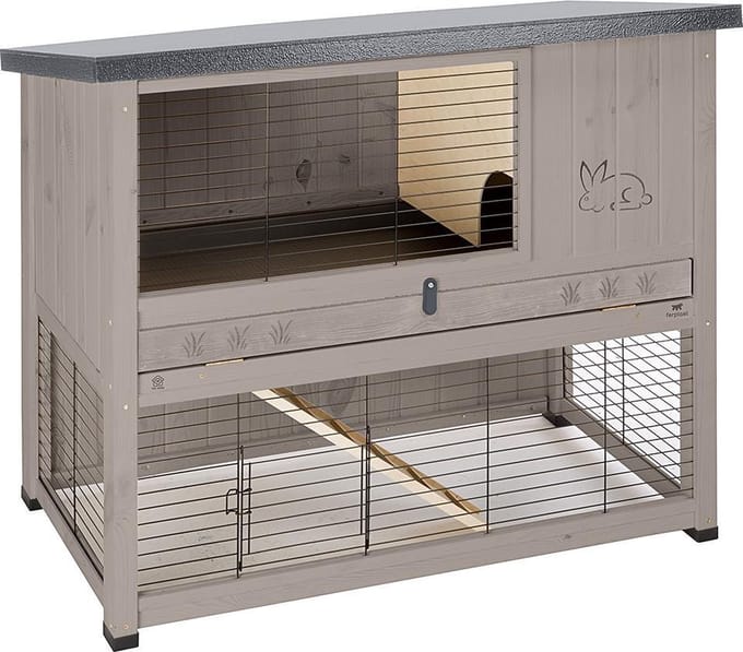 Ferplast Ranch 120 Basic Konijnenhok -  Grijs/Grijs - 117 x 67,5 x 95.5