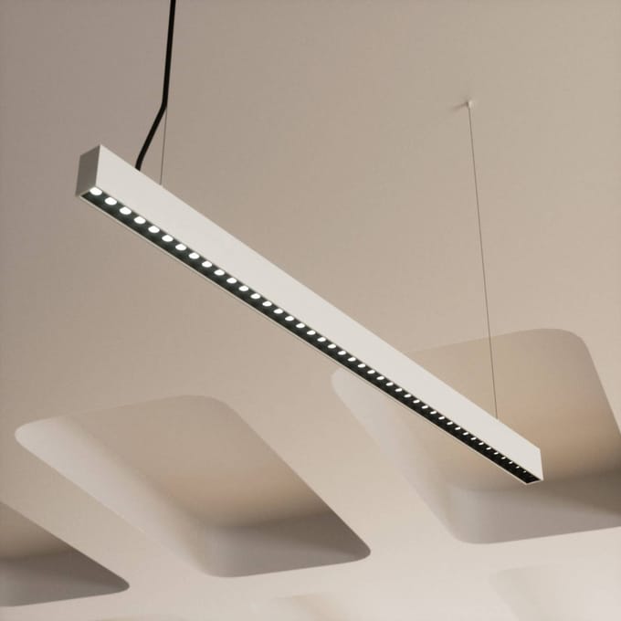 Arcchio LED kantoor hanglamp Jolinda slank, metaal, omhoog/omlaag