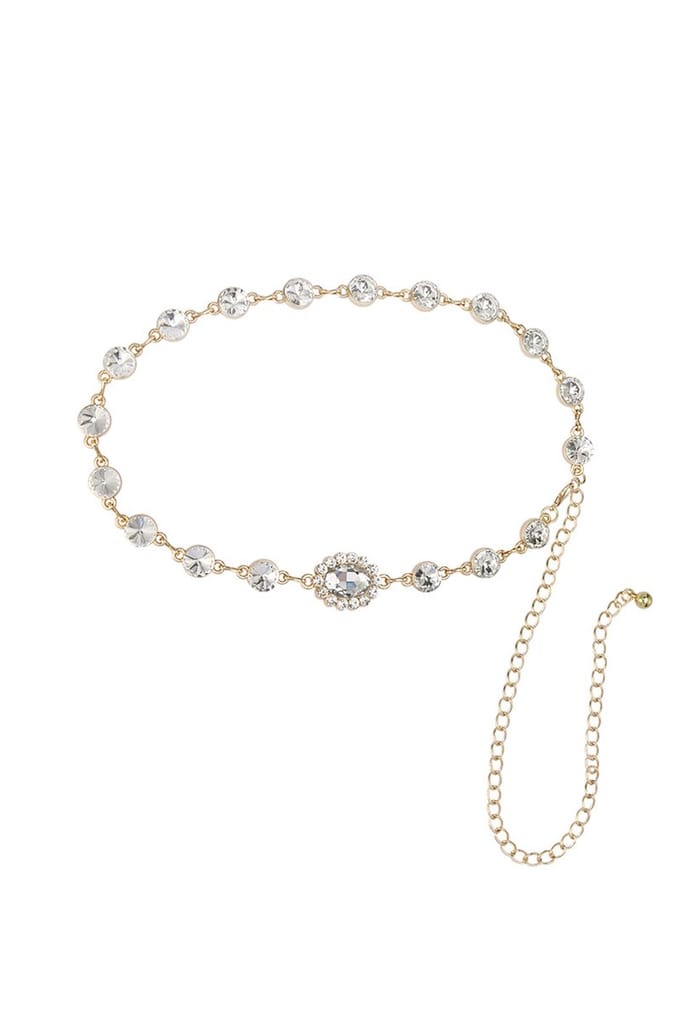 Bijoutheek belly chain glass beads Goud