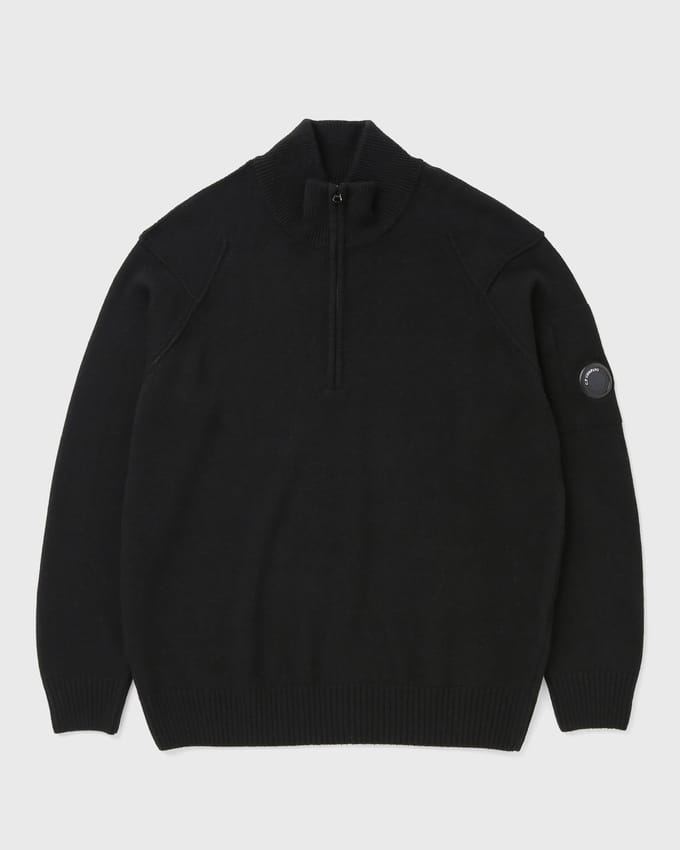 LAMBSWOOL GRS HALF ZIP SWEATER