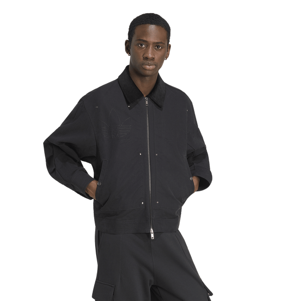 Adidas Premium Essentials Bomber Jacket Jassen Heren - Zwart - Maat L - Katoen Jersey