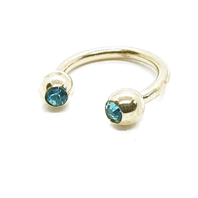 Goud Met Steentjes - Neus / Septum / Helix Piercing
