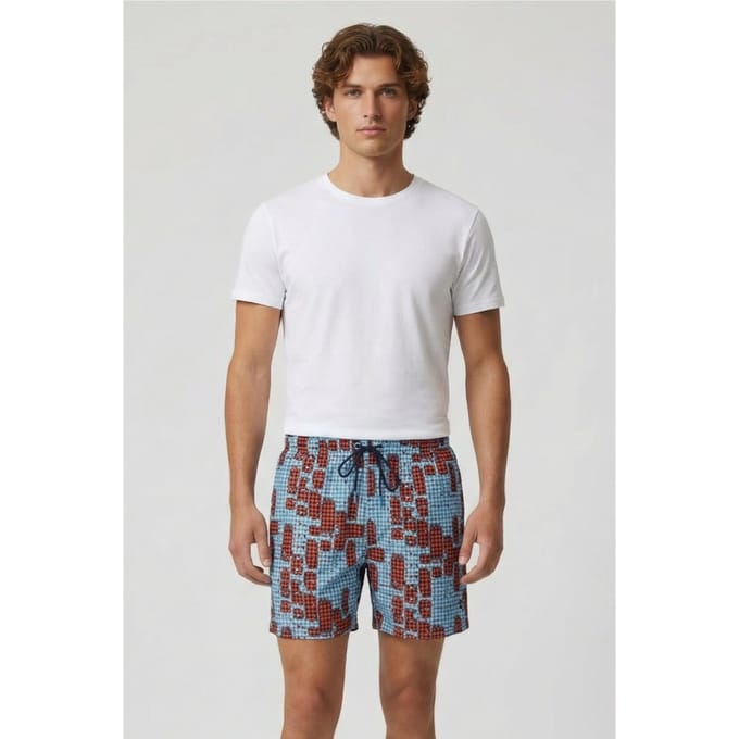 Arena Men's Beach Boxer Allover Red Multi Größe: XXL | Badehosen Outlet | Herren | Rot