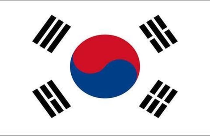 New Age Devi - Vlag van Zuid-Korea | Zuid-Koreaanse vlag - 90 x 150 cm