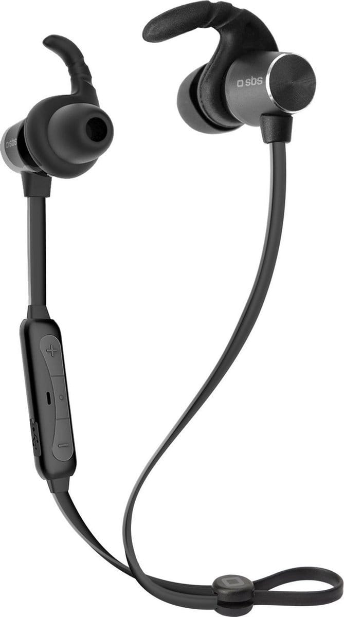 SBS Wireless Magnetic Multipoint Earphones - Black