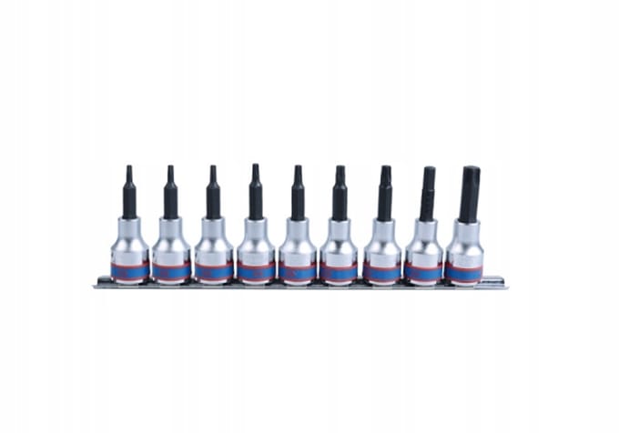King Tony Lange Torx Kraan 1/2" 9 Delig T20-T60