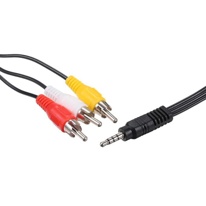 Câble Audio-vidéo RCA 3.5mm, Jack 3.5mm vers 3 RCA mâles, cordon AV, convertisseur DV MP4 1.2M