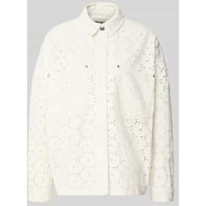 regular fit overhemdblouse met ajourwerk model 'JANINE-FLO'