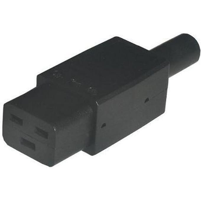 Ratio Electric C19 Stekker Recht 16A Zwart - 70454