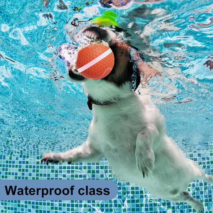 Bewegingsgeactiveerde Honden Smart Bal Interactief Hondenspeelgoed met LED-lichten Automatisch Rollende Bal Speelgoed oranje