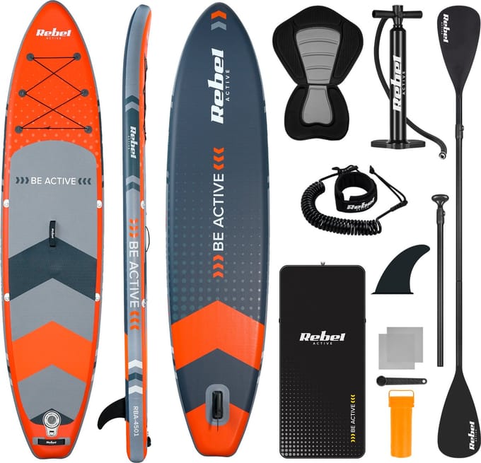 Opblaasbaar SUP-board met Accessoires Rebel RBA-4501-OR