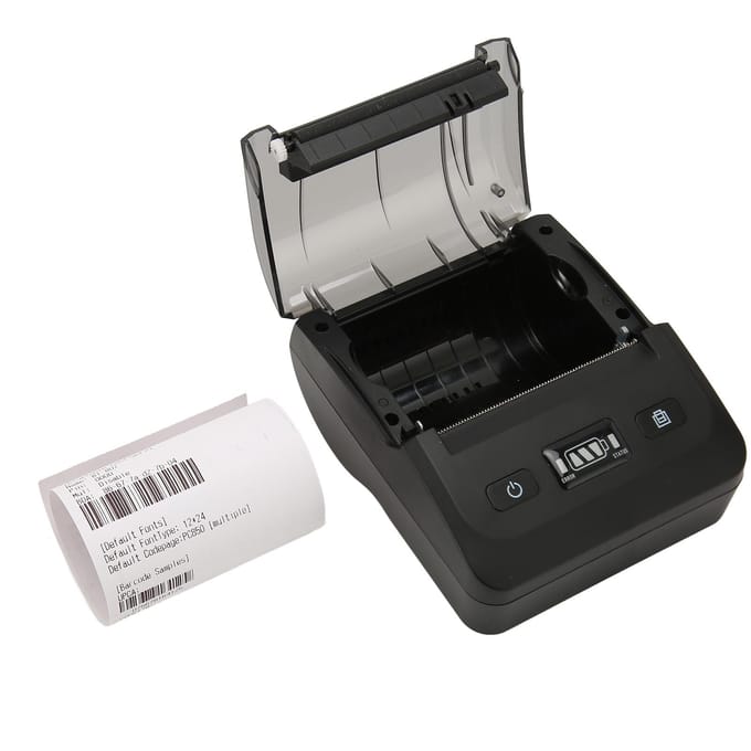 80mm Thermische Printer BT4.2 Verbinding 50 tot 80mms 203DPI ESC POS Compatibel Type C Verzending Label EU Plug gray