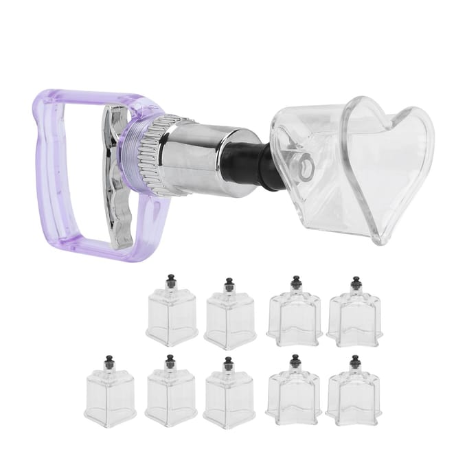 Professionele Vacuüm Zuignap Therapie Set Massage Zuignap Kit Pomp Pistool white