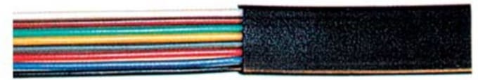Telefonkabel 8-adrig flach schwarz 50m