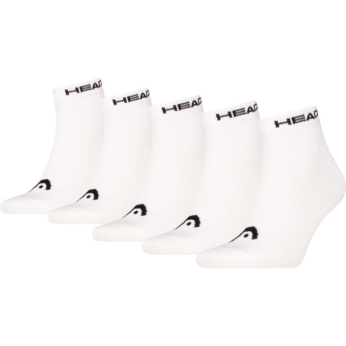 HEAD unisex 5P quartersokken elements wit
