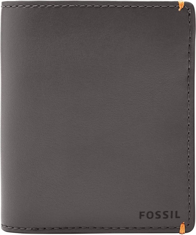 FOSSIL kaarthoes Joshua Vegan Cactus Front Pocket Wallet Lead Gray grijs
