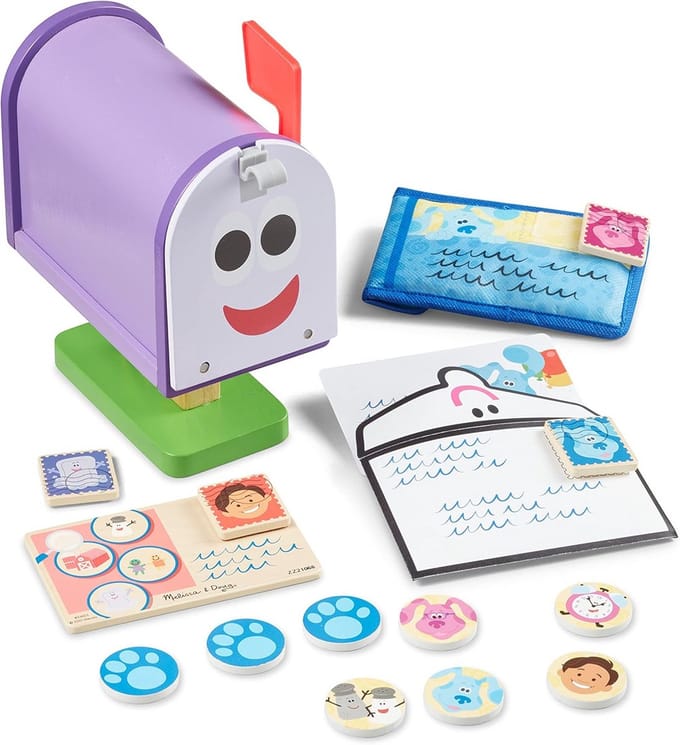 Houten Brievenbus Speelset met Poststukken en Stickers - Educatief Speelgoed