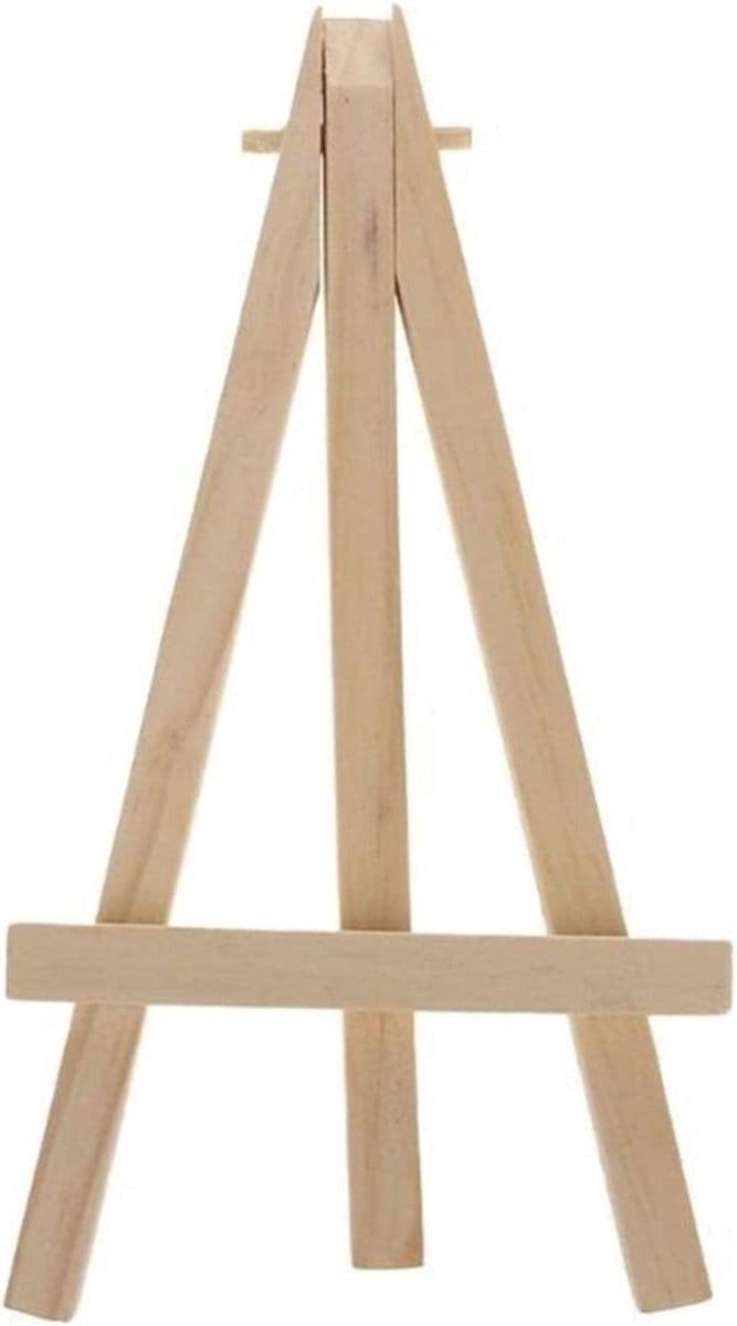 Houten Schildersezel - Mini Display - Kunst Tonen - A-frame Ontwerp - 3 Stuks - Natuurlijk Hout