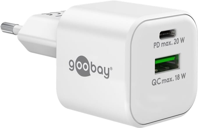 USB Oplader - 20W - USB-A en USB-C - PD - GaN - Pro - Wit
